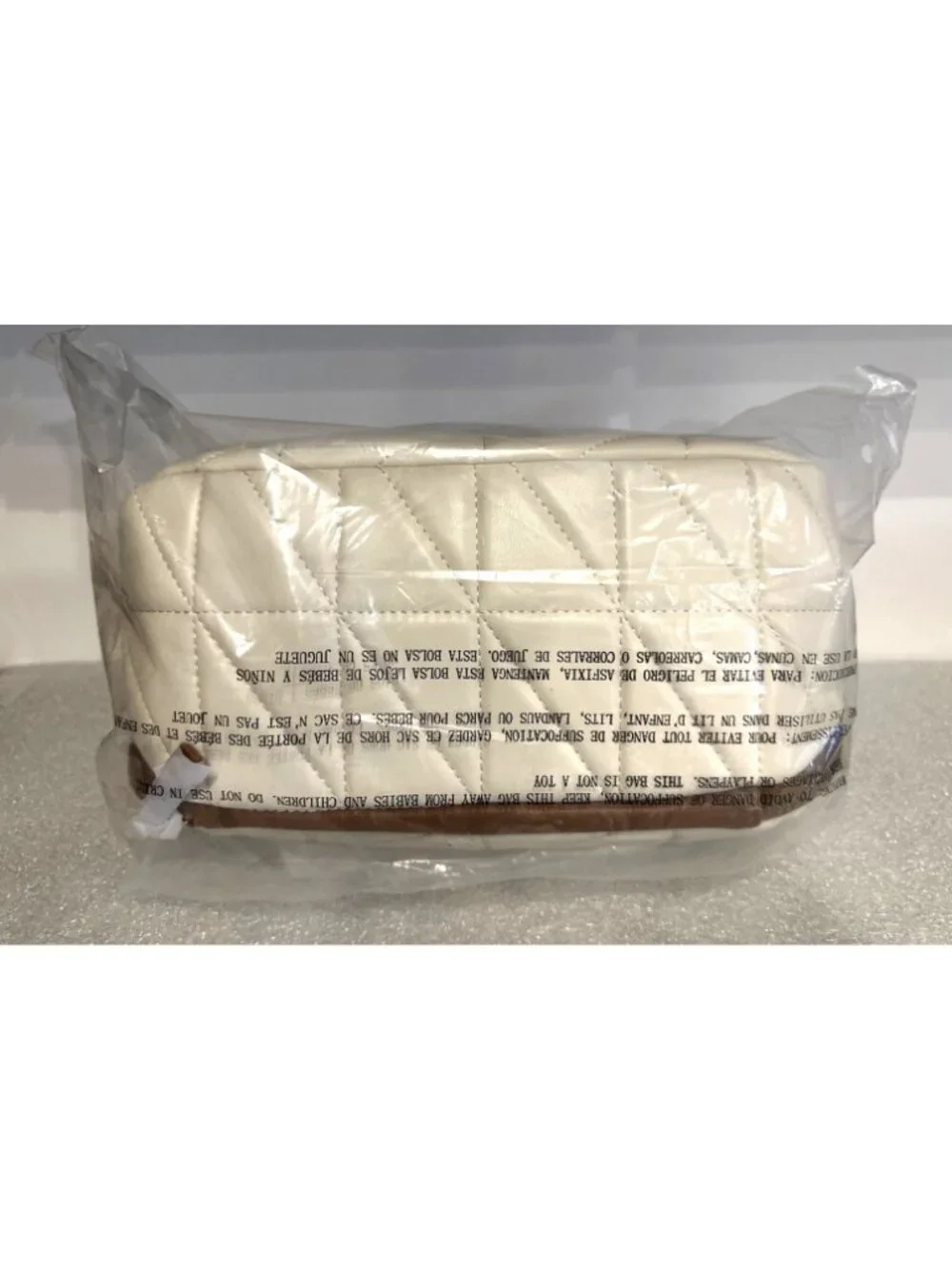 Steve Madden Cosmetic Case Travel Quilted Full Zip Handle 12